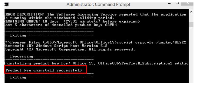 remove office 365 command line